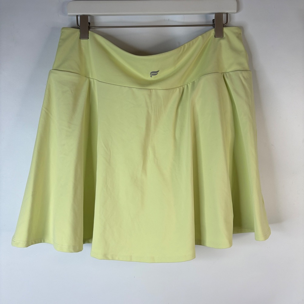 Fabletics Skort Womens XXL/1X Lime Green Crossover Waist Pockets - Picture 9 of 9